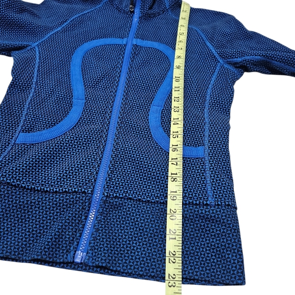 Lululemon Scuba Hoodie Stretch Lined Double Diamond Baroque Blue 2 - Picture 16 of 16